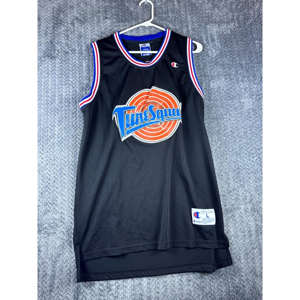 Champion Space Jam Tune Squad Bugs Bunny #1 Basketball Jersey Mens L Black